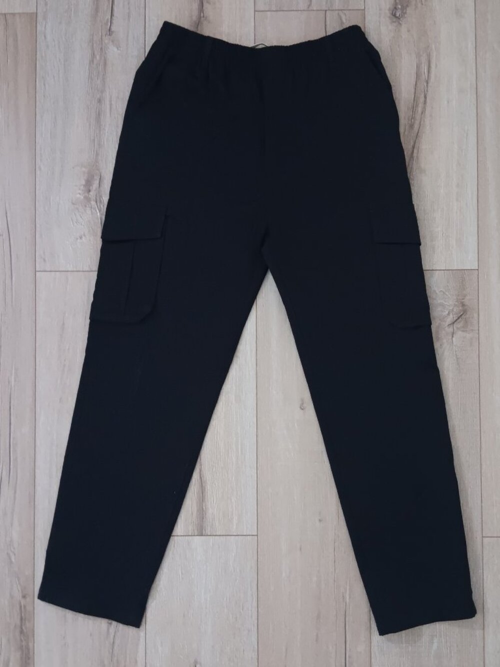 🔥4 for $20🔥SHEIN Black Cargo Pants Unisex Size M Relaxed Fit Utility Trousers